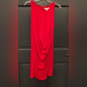 Michael KORS red dress with beautiful draping….NWT